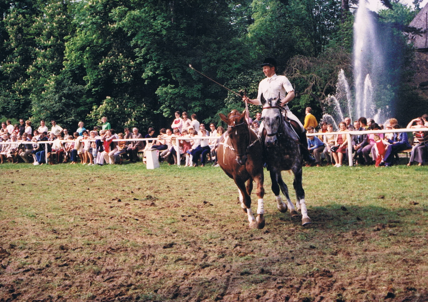 reiten im schlosspark 1988